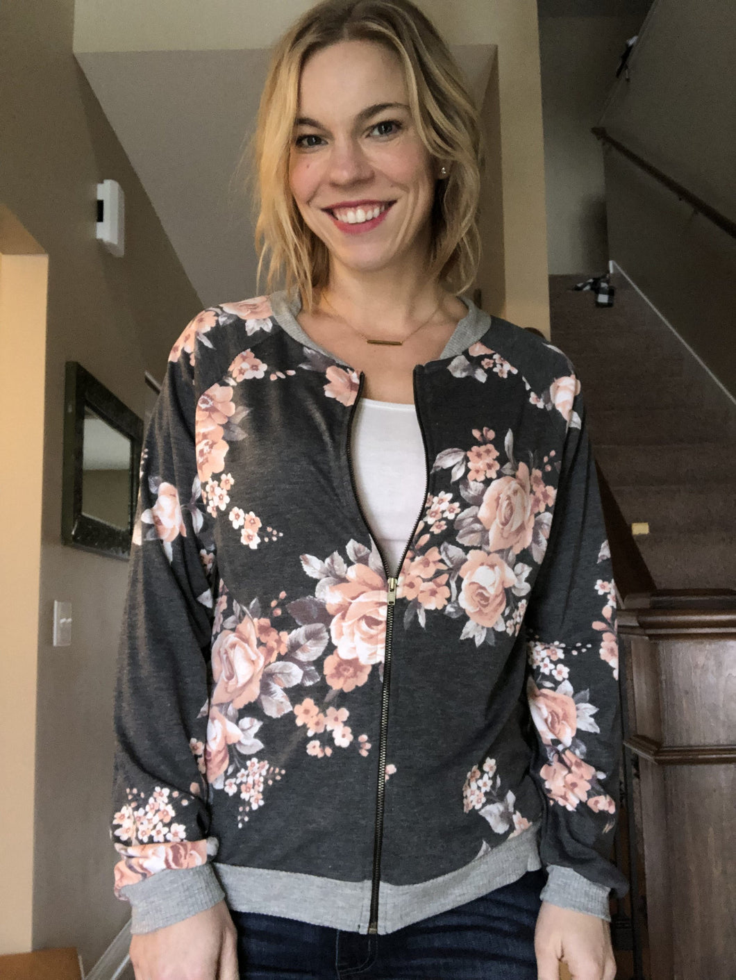 Floral Zip up jacket