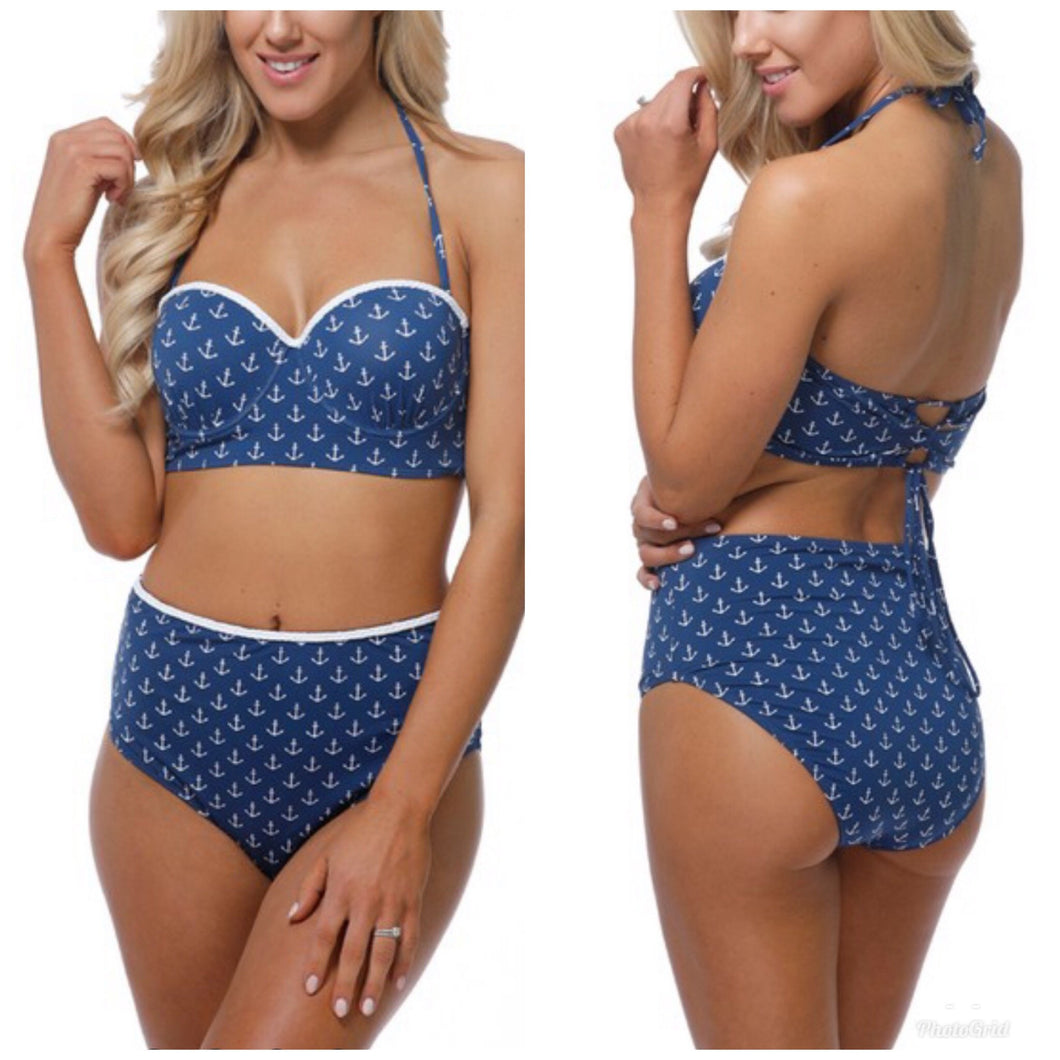 Anchor two piece swim suit