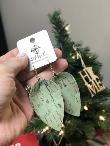 Cork earrings (multiple colors)