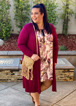 Load image into Gallery viewer, Come Away With Me Burgundy Duster