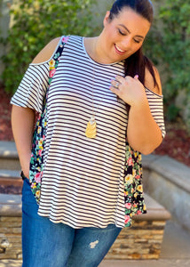 Into The Garden Cold Shoulder Top