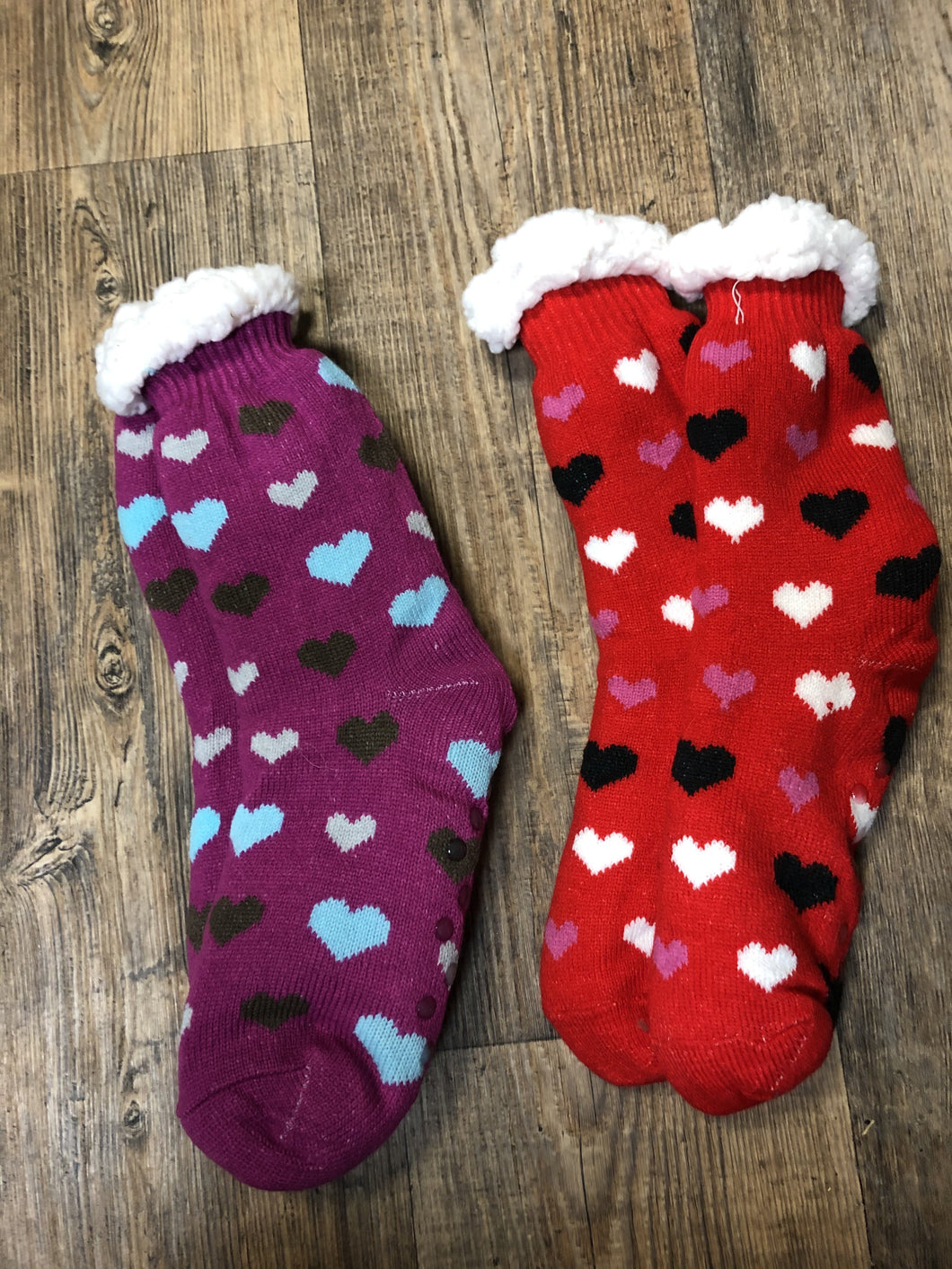 heart slipper socks