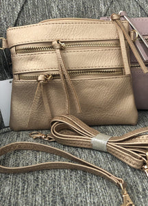 Gold crossbody Clutch
