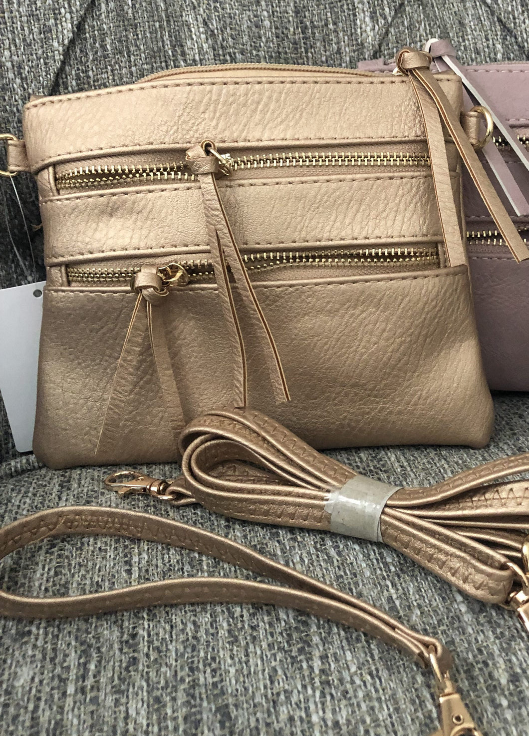 Gold crossbody Clutch