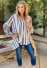 Load image into Gallery viewer, Sunday Afternoon Striped Tunic
