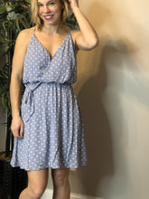 Load image into Gallery viewer, Blue Polka dot dress