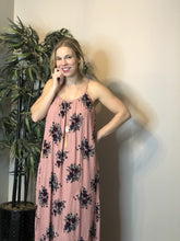 Load image into Gallery viewer, Floor Length pink floral  maxi dress