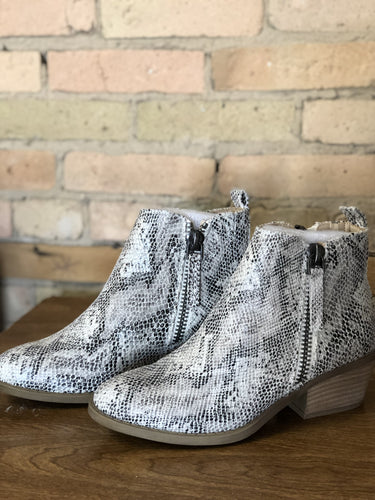 printed ankle boot