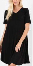 Load image into Gallery viewer, Black Swing Dress