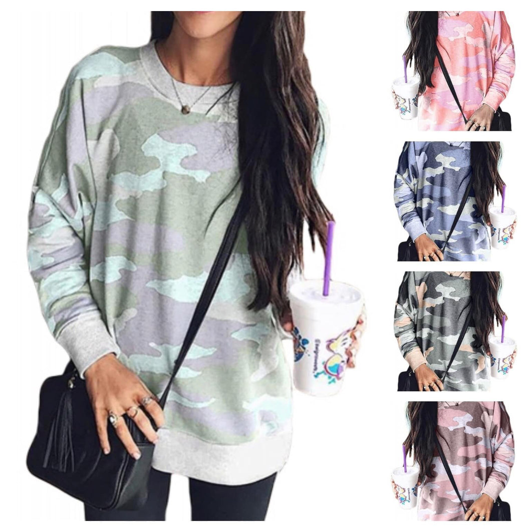 water color camo sweatshirt