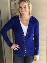 Load image into Gallery viewer, Royal Blue Snap Cardigan