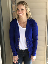 Load image into Gallery viewer, Royal Blue Snap Cardigan