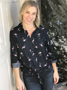 Flamingo button down
