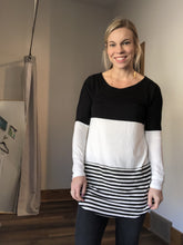 Load image into Gallery viewer, black stripe color black long sleeve