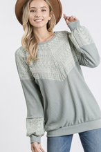 Load image into Gallery viewer, I&#39;ve Got Your Attention Embroidered Waffle Sweatshirt