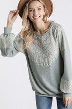 Load image into Gallery viewer, I&#39;ve Got Your Attention Embroidered Waffle Sweatshirt