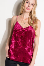 Load image into Gallery viewer, Love Me Forever Crushed Velvet Cami