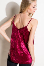 Load image into Gallery viewer, Love Me Forever Crushed Velvet Cami