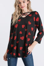 Load image into Gallery viewer, Cross My Heart 3/4 Sleeve Top
