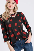 Load image into Gallery viewer, Cross My Heart 3/4 Sleeve Top