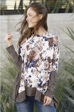 Load image into Gallery viewer, On the Move Vintage Rose Poncho