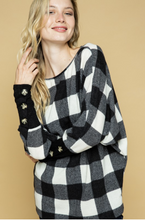 Load image into Gallery viewer, Party in Plaid Pullover Sweater