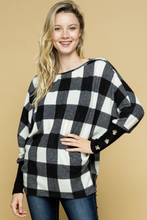 Load image into Gallery viewer, Party in Plaid Pullover Sweater
