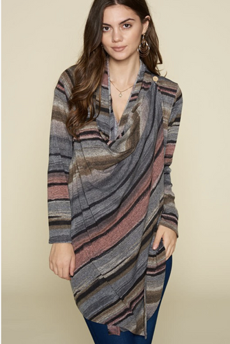 Safe Travels Open Front Cardigan