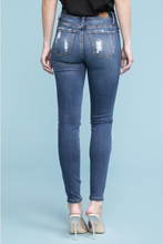 Load image into Gallery viewer, Snakeskin Patched Judy Blue Skinnies