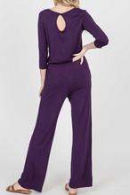 Load image into Gallery viewer, Navy 3/4 sleeve romper