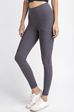 Load image into Gallery viewer, Moto Leggings in Charcoal