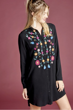 Load image into Gallery viewer, Come Together Embroidered Shirt Dress