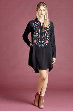 Load image into Gallery viewer, Come Together Embroidered Shirt Dress