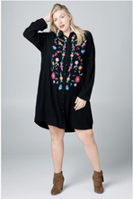 Load image into Gallery viewer, Come Together Embroidered Shirt Dress