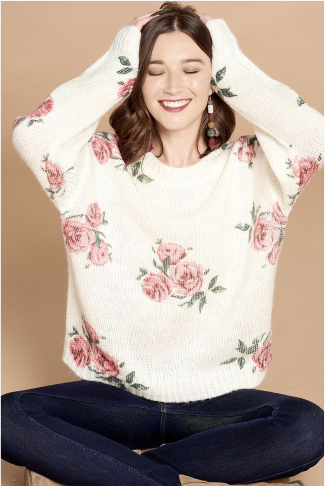 Digital Floral Sweater
