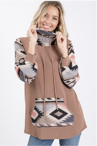 Desert Sands Cowl Neck Sweatshirt