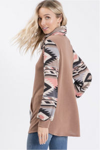 Desert Sands Cowl Neck Sweatshirt