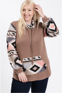 Desert Sands Cowl Neck Sweatshirt