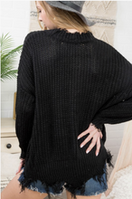 Load image into Gallery viewer, Be Courageous Frayed Sweater