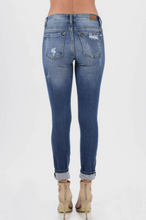 Load image into Gallery viewer, Wild One Leopard Patched Judy Blue Skinnies