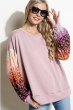 Load image into Gallery viewer, Ombre Vines Mauve Puff Sleeve