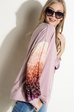 Load image into Gallery viewer, Ombre Vines Mauve Puff Sleeve