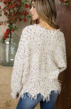 Load image into Gallery viewer, Funfetti Frayed Sweater