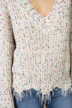 Load image into Gallery viewer, Funfetti Frayed Sweater