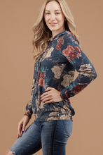 Load image into Gallery viewer, Midnight Floral Hoodie