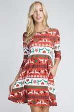Load image into Gallery viewer, Joy To The World Swing Dress