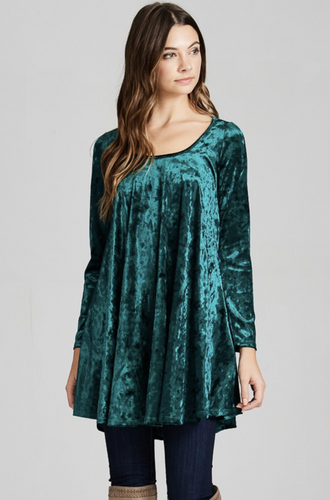 Winter Wonderland Velvet Swing Dress