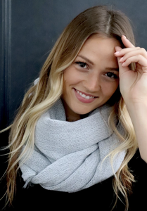 Light grey infinity scarf