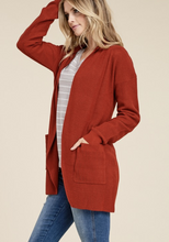 Load image into Gallery viewer, Rust Open Cardigan