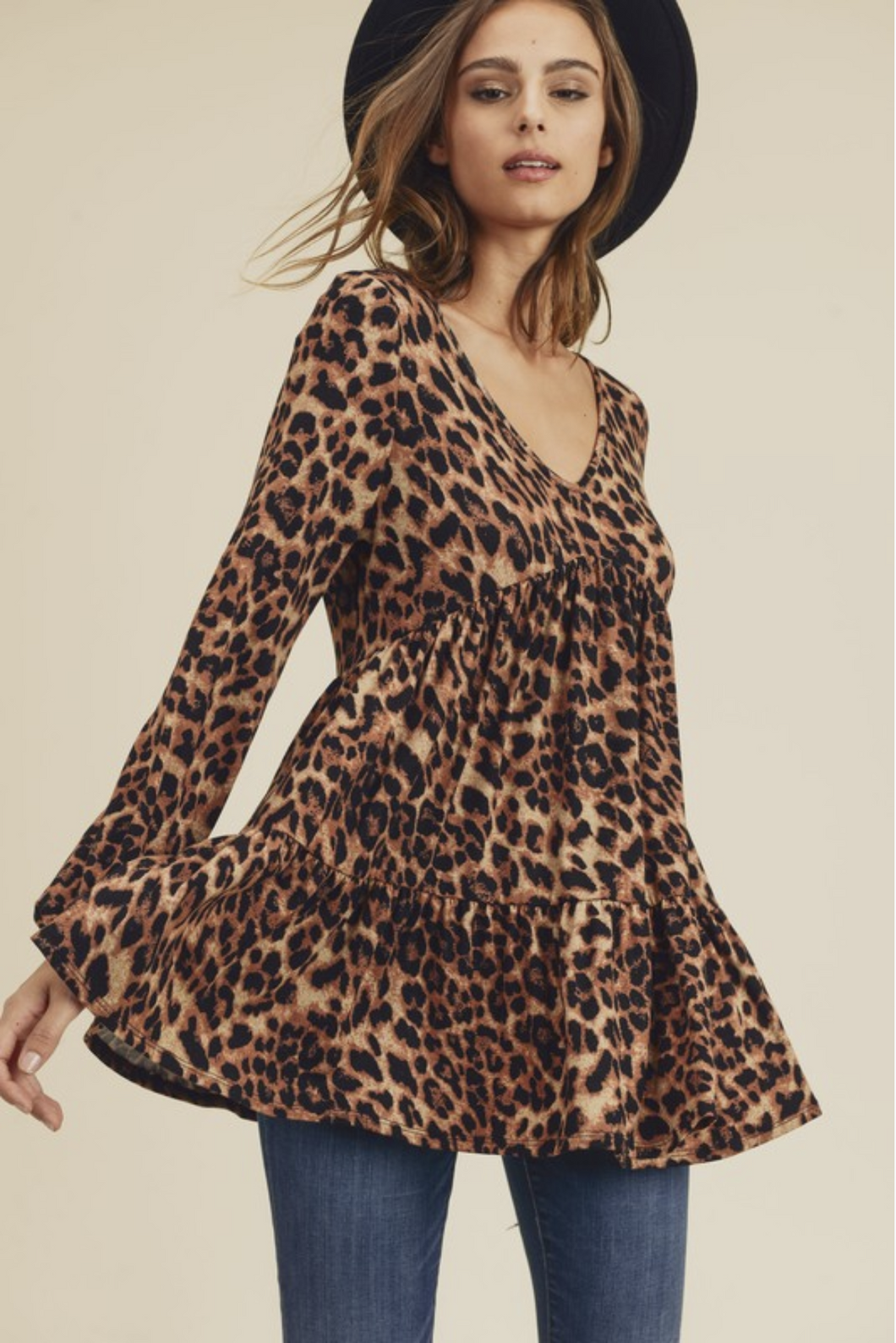 Cat's Meow Ruffled Tunic